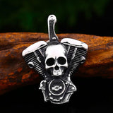 Dödskalle Halsband Harley Motor Skull (Stål)