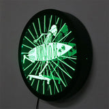 Grön Lampa Skeleton Surfer