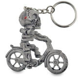 Nyckelring Skelett På Cykel