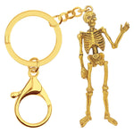 Nyckelring Skelett Guld