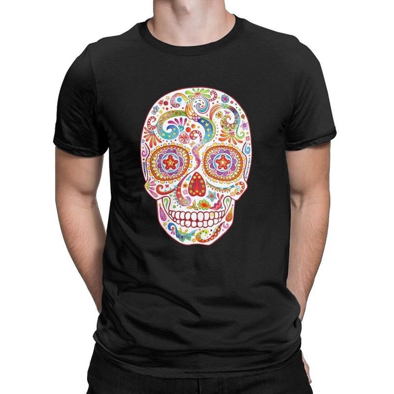 T-Shirt Psykedelisk Dödskalle