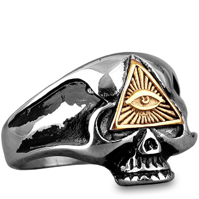Illuminati Ring Dödskalle