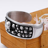 Dödskalle Armband Gothic Cluster (Stål)