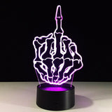 Rosa Lampa Skelett Finger