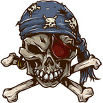 Dödskalle Klistermärke Pirat