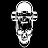 Sticker Skateboard Dödskalle
