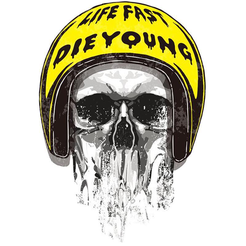 Sticker Life Fast Die Young