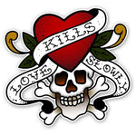 Klistermärke Love Kills Slowly