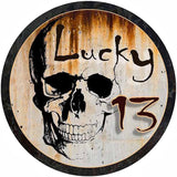 Dödskalle Sticker Lucky 13