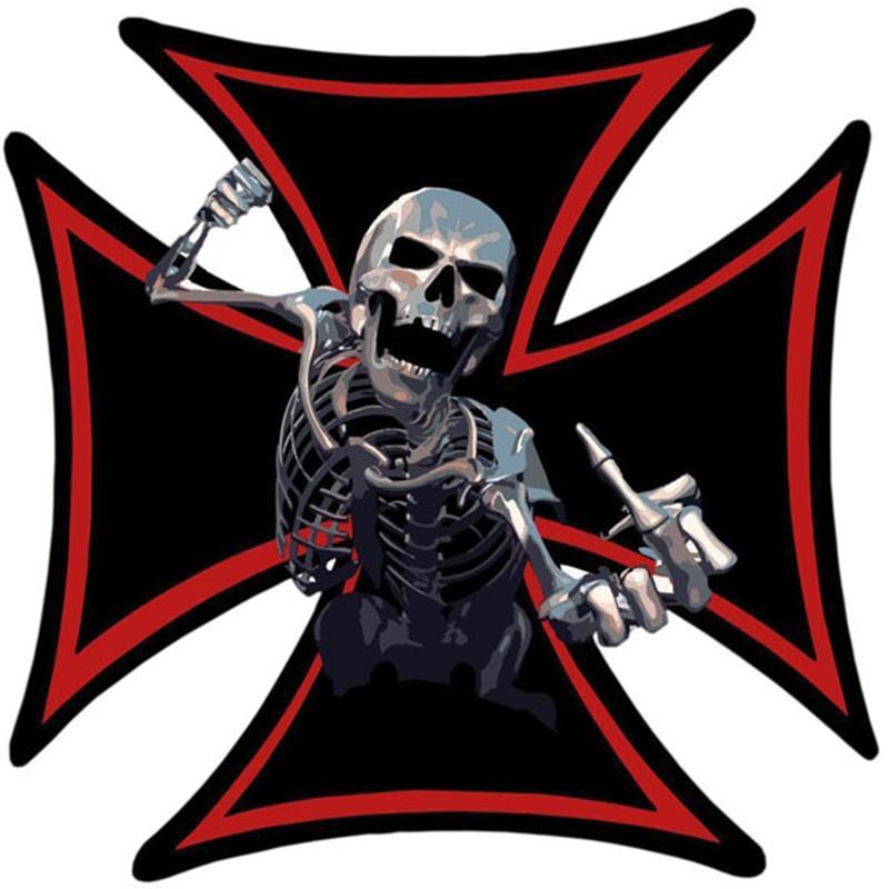 Malteserkors Sticker Skelett