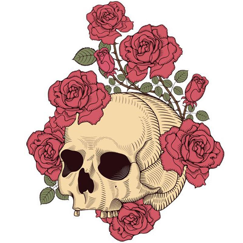 Dödskalle Dekal Rosor | Skull Cult