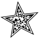Stjärna Dödskalle Klistermärke