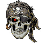 Dödskalle Sticker Pirat
