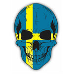Dödskalle Sticker Svensk Flagga