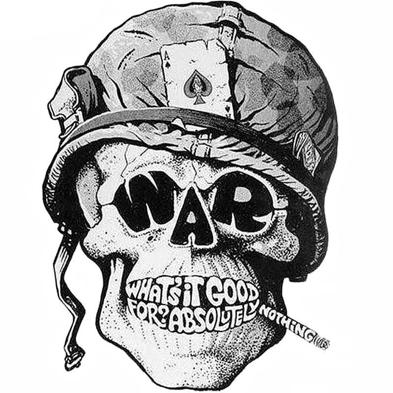 Dödskalle Sticker Krig