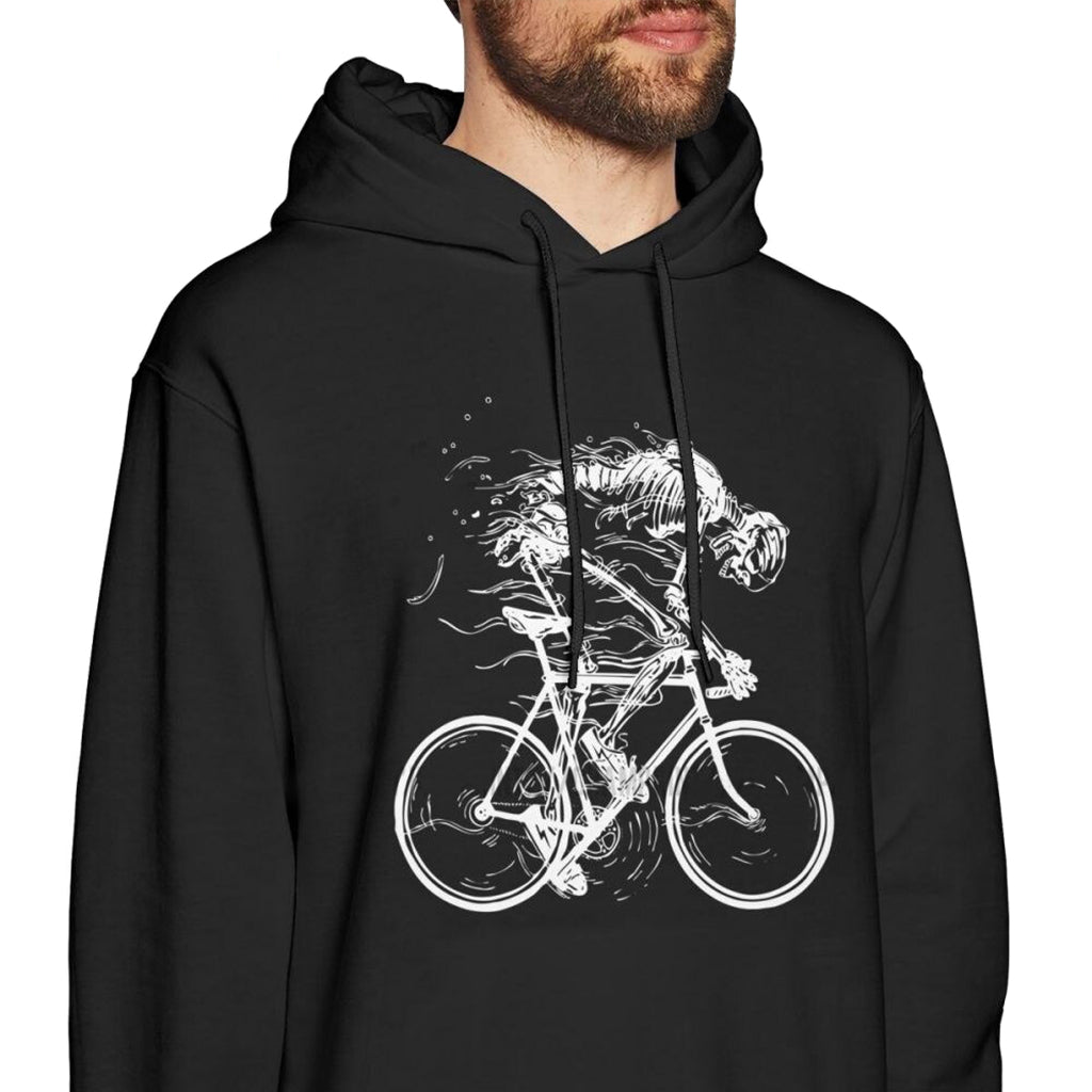 Svart Hoodie Cyklande Skelett