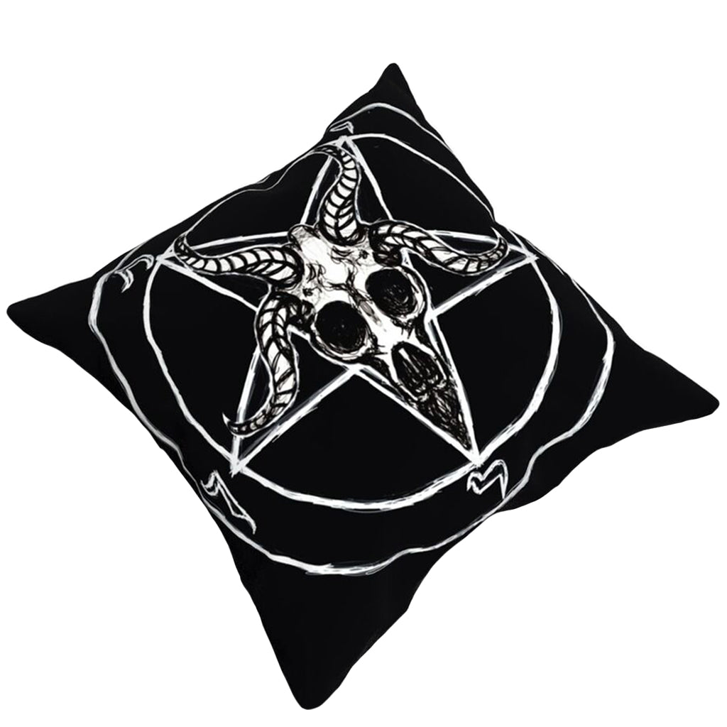 Svart Kuddöverdrag Med Pentagram