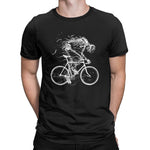 Svart T-Shirt Cyklande Skelett