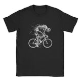 Svart T-Shirt Skelett På Cykel