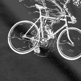 Svart T-Shirt Skelett Med Cykel