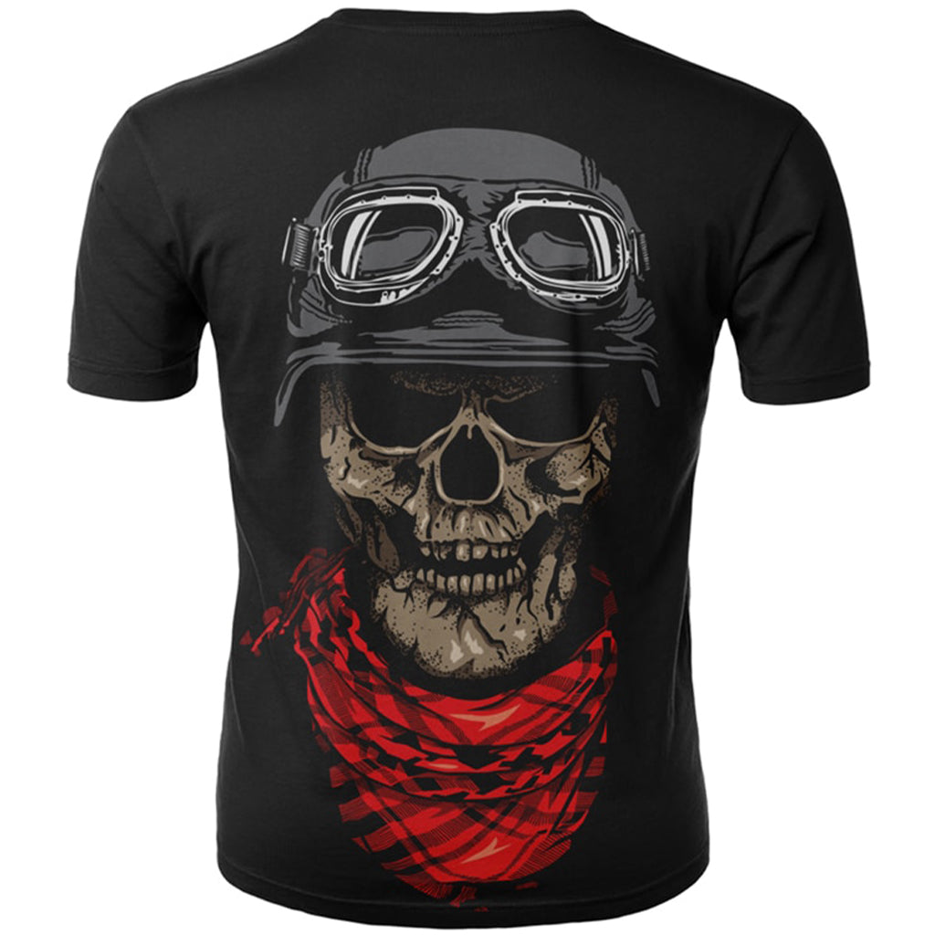 T-Shirt Biker Dödskalle