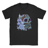 T-Shirt Blommig Dödskalle