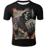 T-Shirt Dödskalle Kortlek
