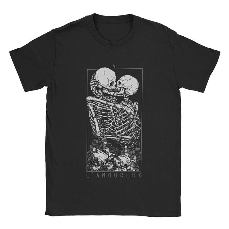 Svart T-Shirt Skelett