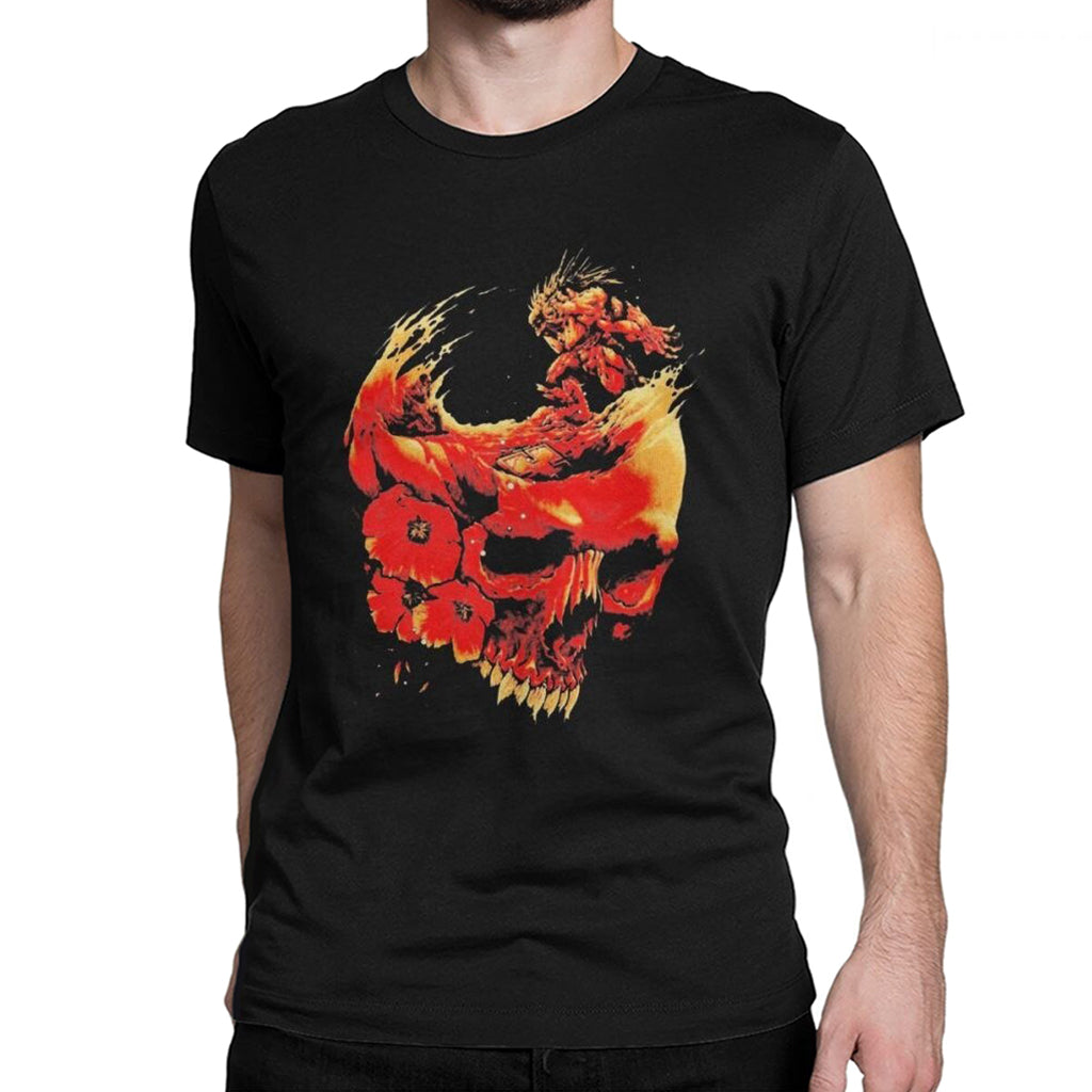 T-Shirt Röd Dödskalle