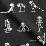 Skelett Utövar Yoga T-Shirt