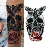 Tillfällig Tatuering Dödskalle Fjäril