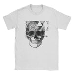 Vit T-Shirt Med Mänsklig Dödskalle